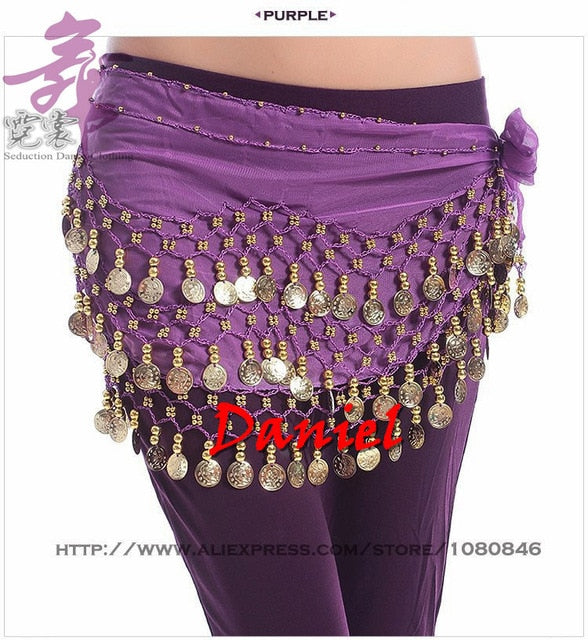 Lady Women Belly Dance Hip Scarf Accessories 3 Row Belt Skirt With Gol –  Translate Coach